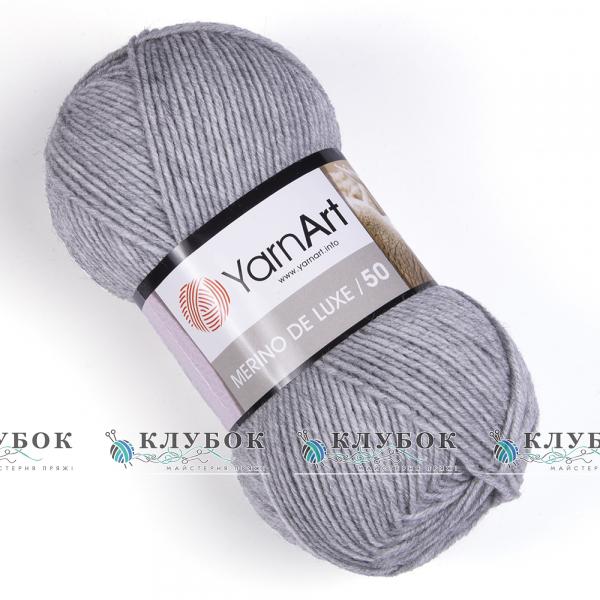 Пряжа напіввовна YarnArt "Merino de Luxe 50 / Меріно де Люкс 50" Туреччина №282(світло сірий)
