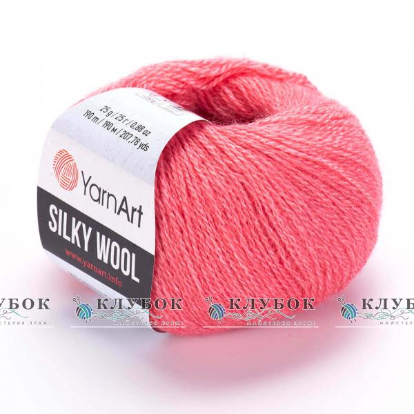 Пряжа YarnArt « Silky Wool / Силки вул » Турция №332(коралл)