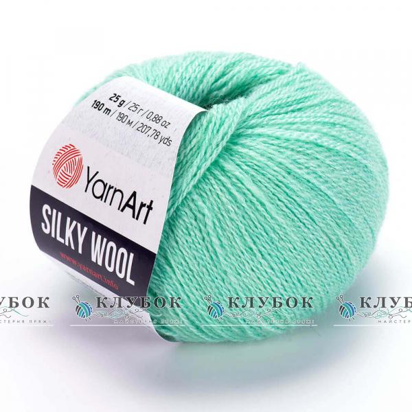 Пряжа YarnArt « Silky Wool / Силки вул » Турция №340(мята)