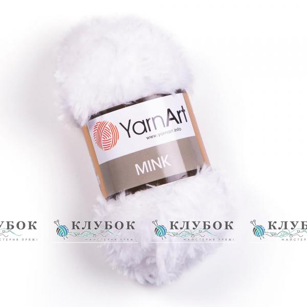 Пряжа YarnArt «Mink / Минк»  №345(белоснежный)