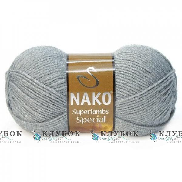 Пряжа напіввовна Nako «Superlambs Special / Суперлембс Спешл» Туреччина №4192(темно сірий)