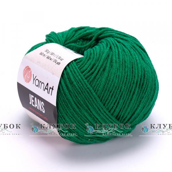 Пряжа YarnArt «Jeans / Джинс» Турция №52(темно зеленый)