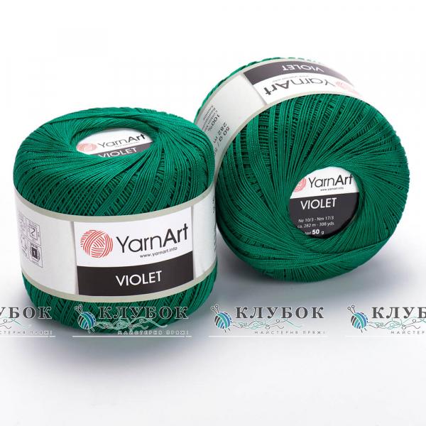 Пряжа YarnArt «Violet / Виолет»  №6334(изумруд)