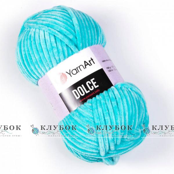 Плюшевая пряжа YarnArt «Dolce / Дольче»  №746(бирюза)