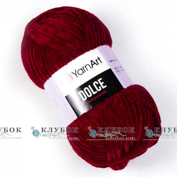 Плюшевая пряжа YarnArt «Dolce / Дольче»  №752(бордо)