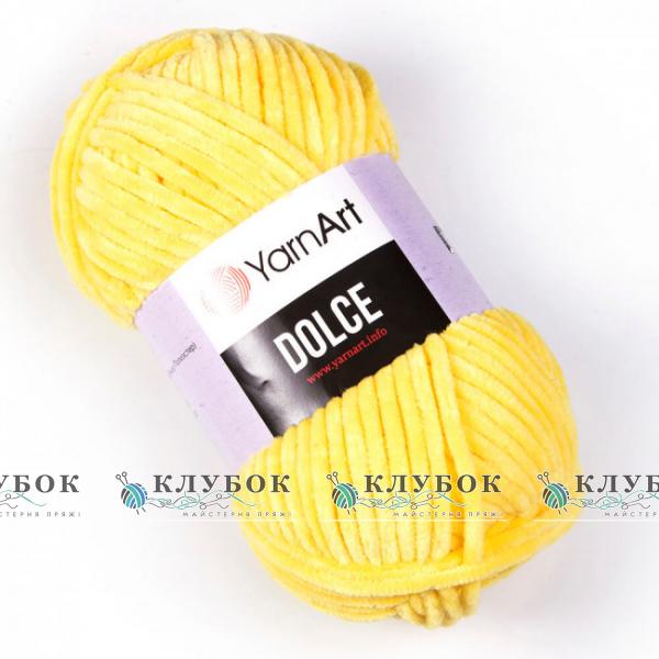 Плюшевая пряжа YarnArt «Dolce / Дольче» №761(желтый)