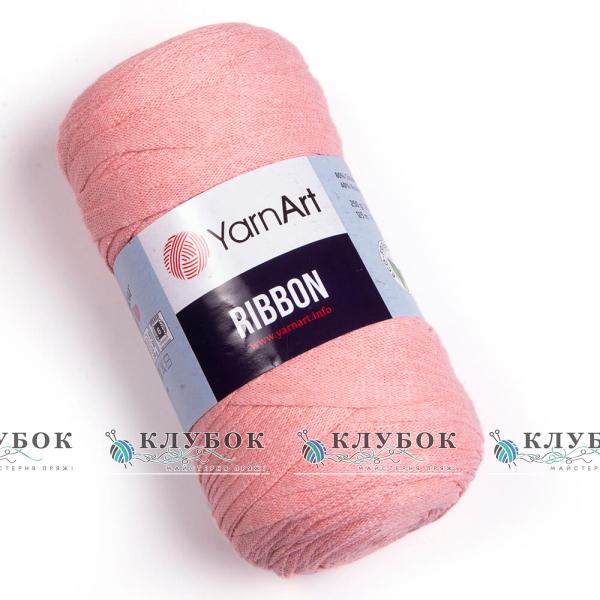 Трикотажна пряжа YarnArt "Ribbon / Рібон"  №767(рожевий)