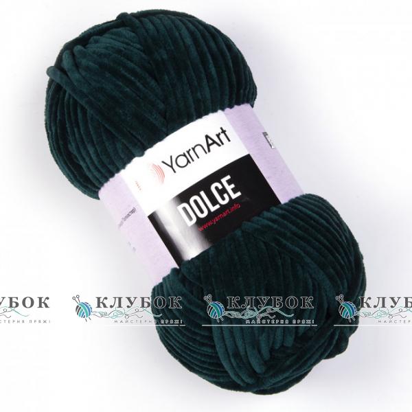Плюшевая пряжа YarnArt «Dolce / Дольче» №774(темно зеленый)