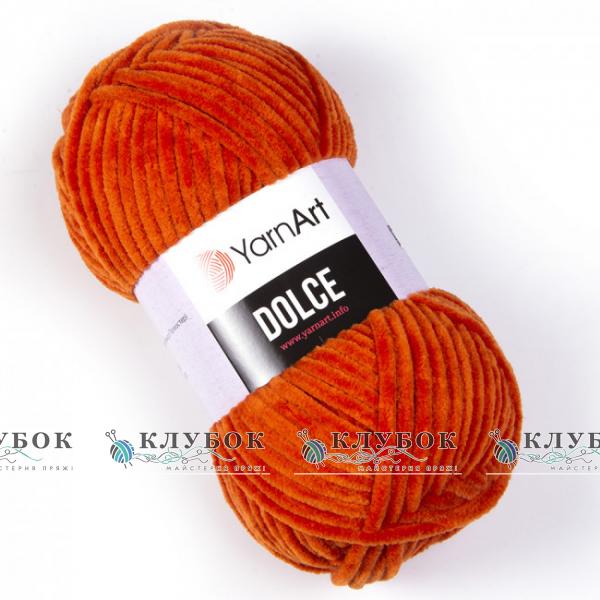 Плюшевая пряжа YarnArt «Dolce / Дольче» №793(кирпичний)