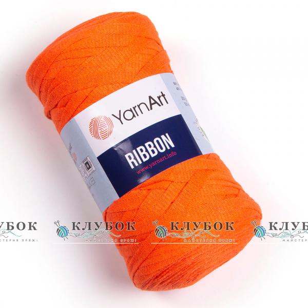 Трикотажная пряжа YarnArt «Ribbon / Рибон» №800(оранжевый)