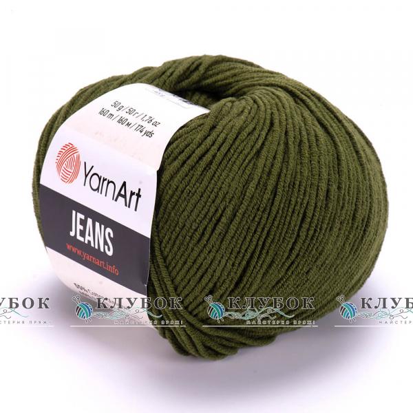 Пряжа YarnArt «Jeans / Джинс» Турция №82(хаки)