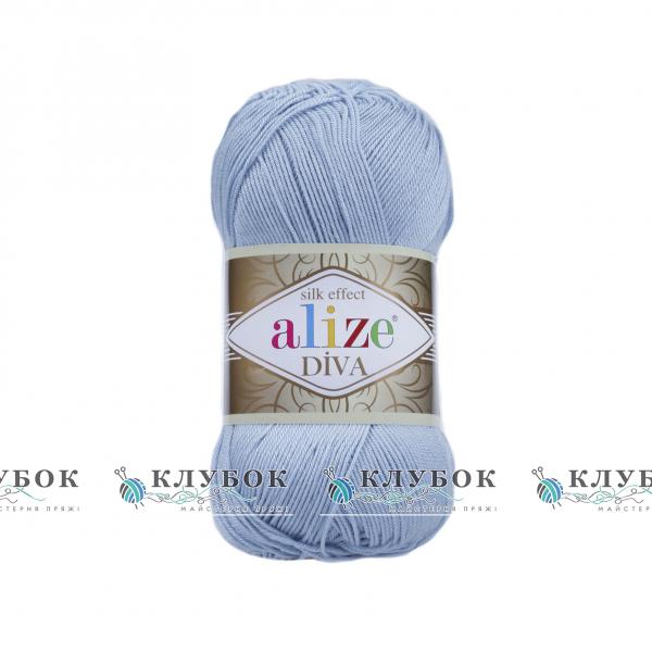 Пряжа Alize «Diva / Дива» №350(світло блакитний)