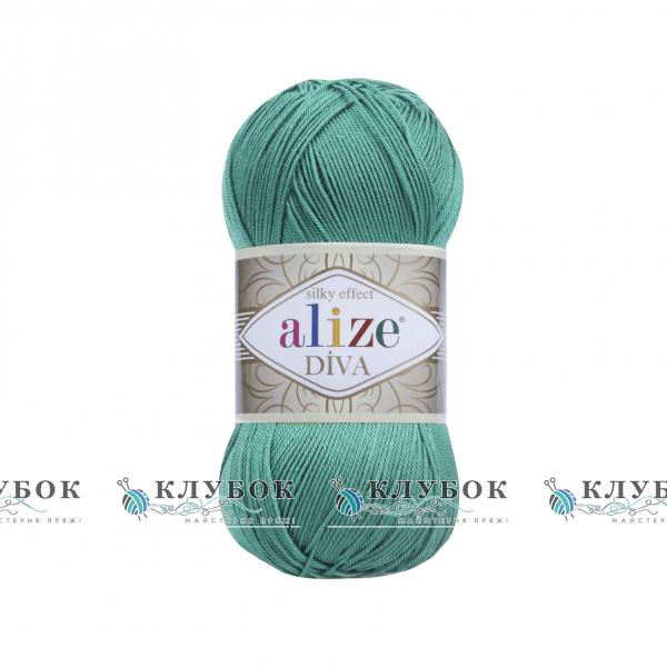 Пряжа Alize «Diva / Дива»   №610(изумруд)