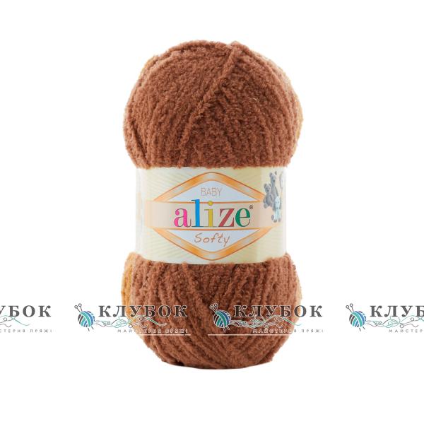 Плюшевая пряжа Alize «Softy / Софти»  №321(коричневый)
