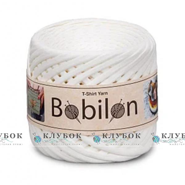 Трикотажная пряжа Bobilon Medium / Бобилон Медиум 7-9мм  (пломбир)