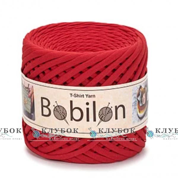 Трикотажная пряжа Bobilon Medium / Бобилон Медиум 7-9мм  (красный мак)