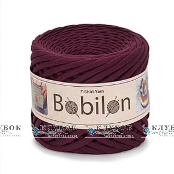 Трикотажная пряжа Bobilon Medium / Бобилон Медиум 7-9мм   (баклажан)