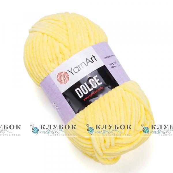 Плюшевая пряжа YarnArt «Dolce / Дольче» №851(желтый)
