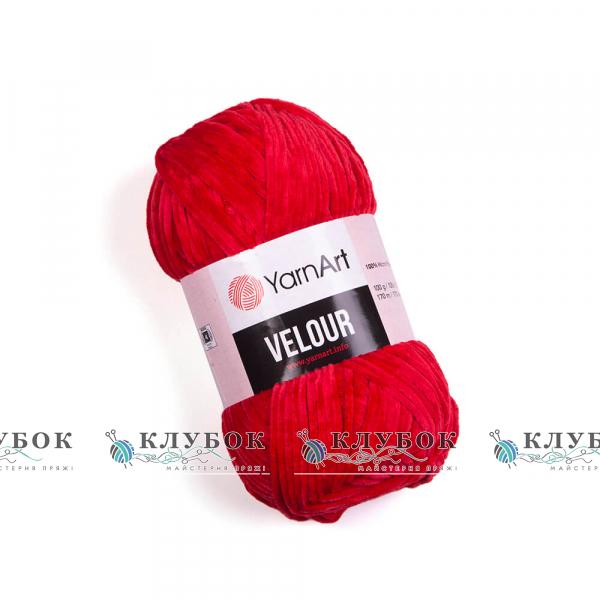 Пряжа Yarnart «Velour / Велюр» Турция №846(красный)