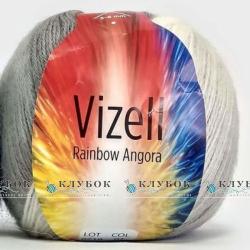 Пряжа Vizell «Rainbow Angora / Рейнбоу Ангора» Турция №01