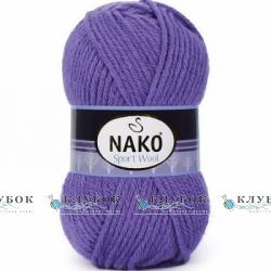 Пряжа напіввовна Nako "Sport Wool / Спорт Вул" Туреччина №10287(фіолетовий)