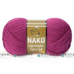 Пряжа напіввовна Nako «Superlambs Special / Суперлембс Спешл» Туреччина №1302(фуксія)