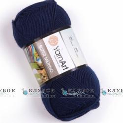 Пряжа напіввовна YarnArt "Merino de Luxe 50 / Меріно де Люкс 50" Туреччина №148(темно синій)