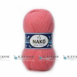 Пряжа NAKO «Mohair Delicate / Мохер Делікат» Туреччина №338(корал)