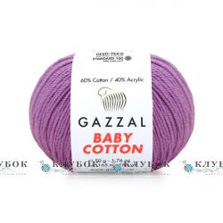 Пряжа Gazzal «Baby Cotton \ Беби Коттон » Турция №3414(лиловый)