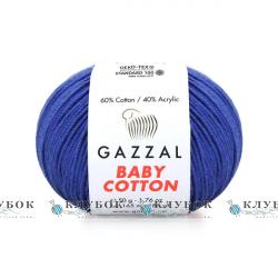 Пряжа Gazzal «Baby Cotton \ Беби Коттон » Турция №3421(василек)