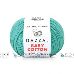 Пряжа Gazzal «Baby Cotton \ Беби Коттон » Турция №3426(бирюзовый)