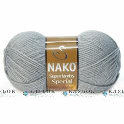 Пряжа напіввовна Nako «Superlambs Special / Суперлембс Спешл» Туреччина №4192(темно сірий)