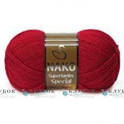 Пряжа напіввовна Nako «Superlambs Special / Суперлембс Спешл» Туреччина №4426(червоний)