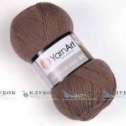 Пряжа полушерсть YarnArt «Merino de Luxe 50 / Мерино де Люкс 50» Турция №514(кофейный)