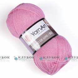 Пряжа полушерсть YarnArt «Merino de Luxe 50 / Мерино де Люкс 50» Турция №597(светло розовый)