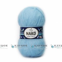 Пряжа NAKO «Mohair Delicate / Мохер Делікат» Турчия №6119/214(голубой)