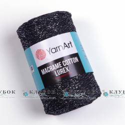 Трикотажна пряжа YarnArt «Macrame Cotton Lurex / Макраме Коттон Люрекс» Турция № 723(черный)
