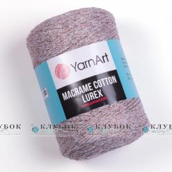 Трикотажна пряжа YarnArt «Macrame Cotton Lurex / Макраме Коттон Люрекс» Турция №727(капучино)