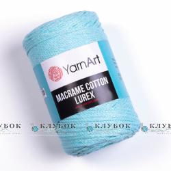 Трикотажна пряжа YarnArt «Macrame Cotton Lurex / Макраме Коттон Люрекс» Турция №738(мята)