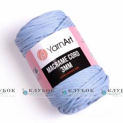 Трикотажная пряжа YarnArt _MACRAME CORD - Макраме Корд 3мм   №760(голубой)