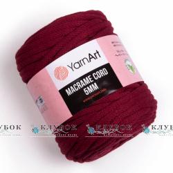Пряжа YarnArt «MACRAME CORD / Макраме Корд 5мм» Турция №701(бордовый)
