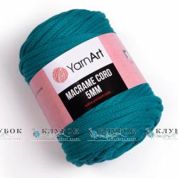 Пряжа YarnArt «MACRAME CORD / Макраме Корд 5мм» Турция №783(петроль)