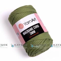 Трикотажная пряжа YarnArt _MACRAME CORD - Макраме Корд 3мм   №787(хаки)