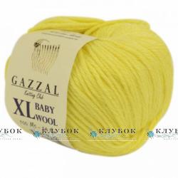 Пряжа напіввовна Gazzal "Baby Wool XL / Бебі Вул XL" Туреччина №833(жовтий)