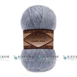 Пряжа Alize «Angora Gold simli / Ангора Голд симли» Турция №221(светлый джинс)