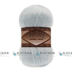 Пряжа Alize «Angora Gold simli / Ангора Голд симлі» Туреччина №514(крижаний блакитний)