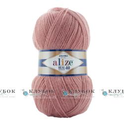 Пряжа Alize «Angora Real 40 / Ангора Реал 40» Турция №301(сухая роза)