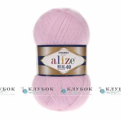 Пряжа Alize "Angora Real 40 / Ангора Реал 40" Туреччина №185(рожевий)