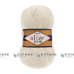Пряжа Alize «Angora Real 40 / Ангора Реал 40» Турция №450(молоко)