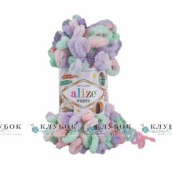 Плюшева пряжа Alize «Puffy color / Пуффі колор»  №5938